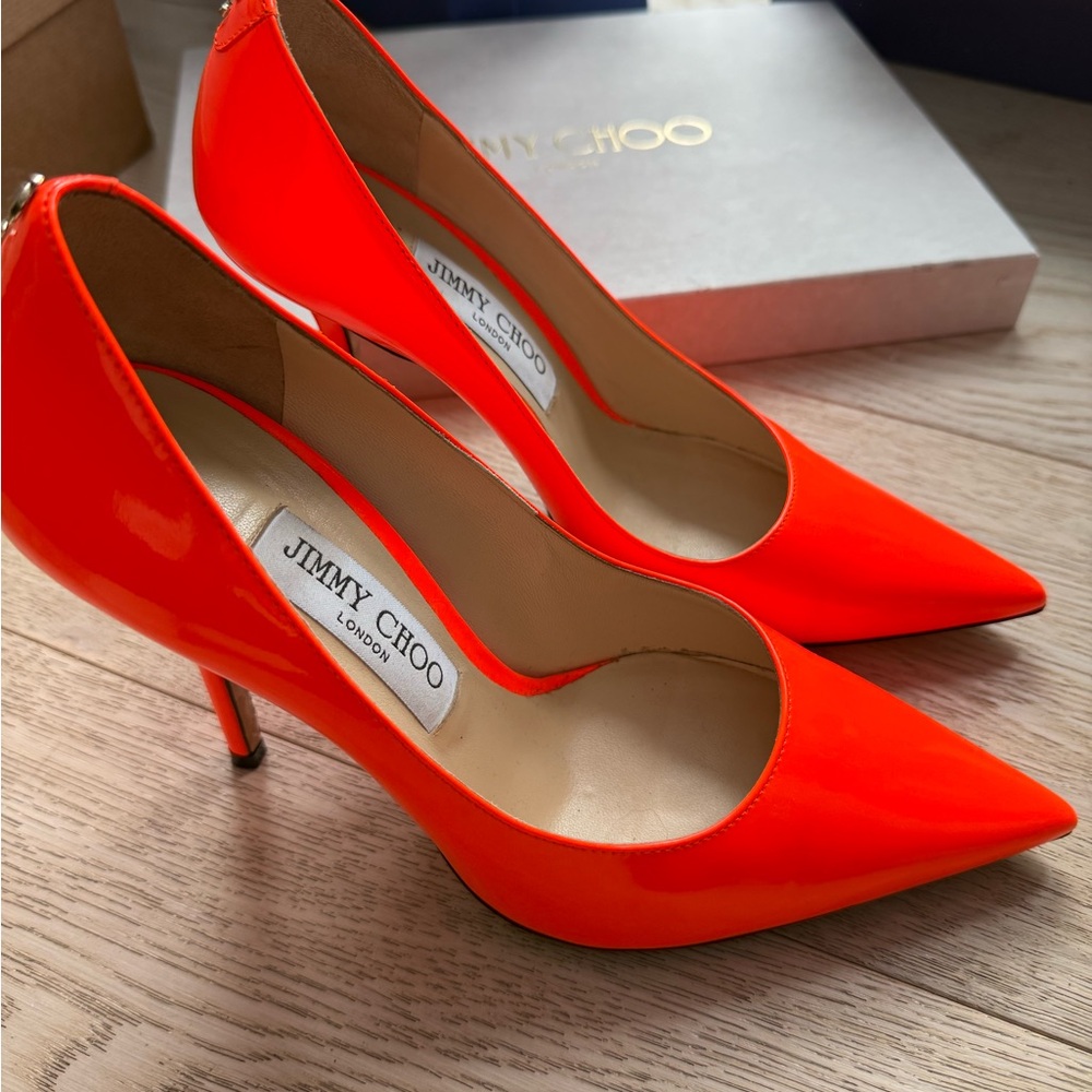 Jimmy Choo Vibrant Orange Heels